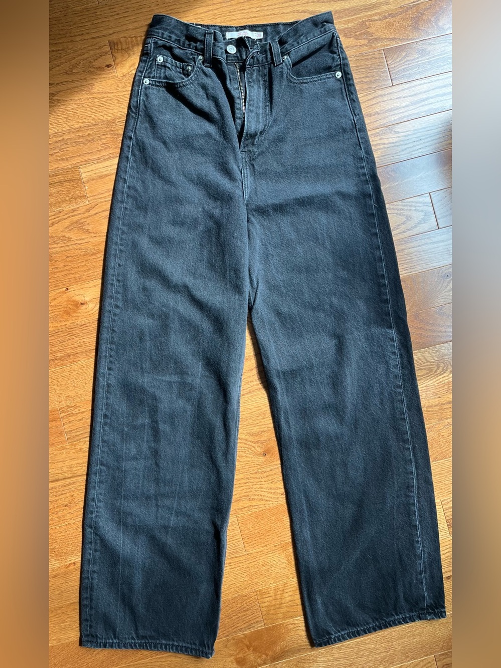Levi's Black Wide-Leg Flare Jeans